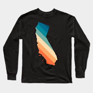 California State Retro Map Long Sleeve T-Shirt